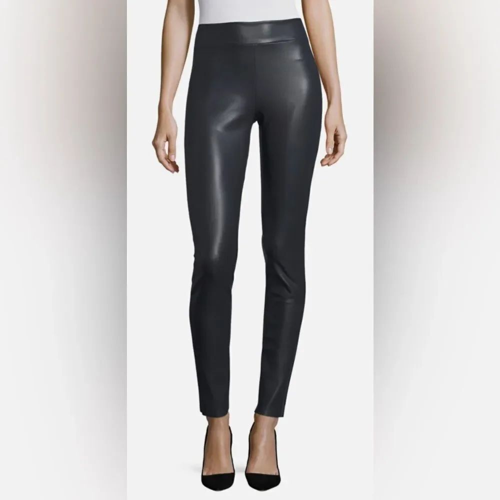$330 LA PETITE ROBE DI CHIARA BONI COLOMBE FAUX LEATHER PANTS SZ 46/10 NWOT